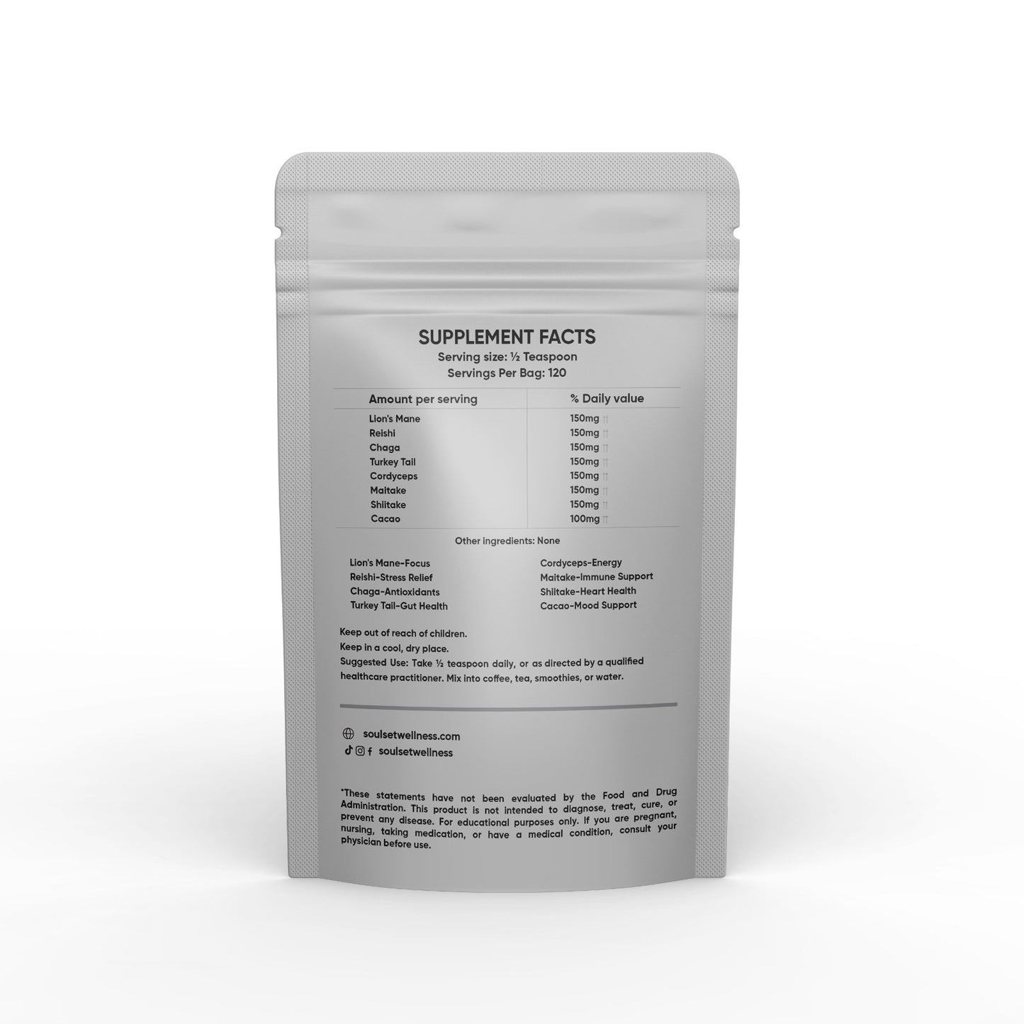 Mushroom Extract Powder (120 Servings)